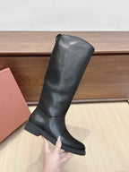 LP Long Boots 20mm Black Cowhide Sheepskin 447748
