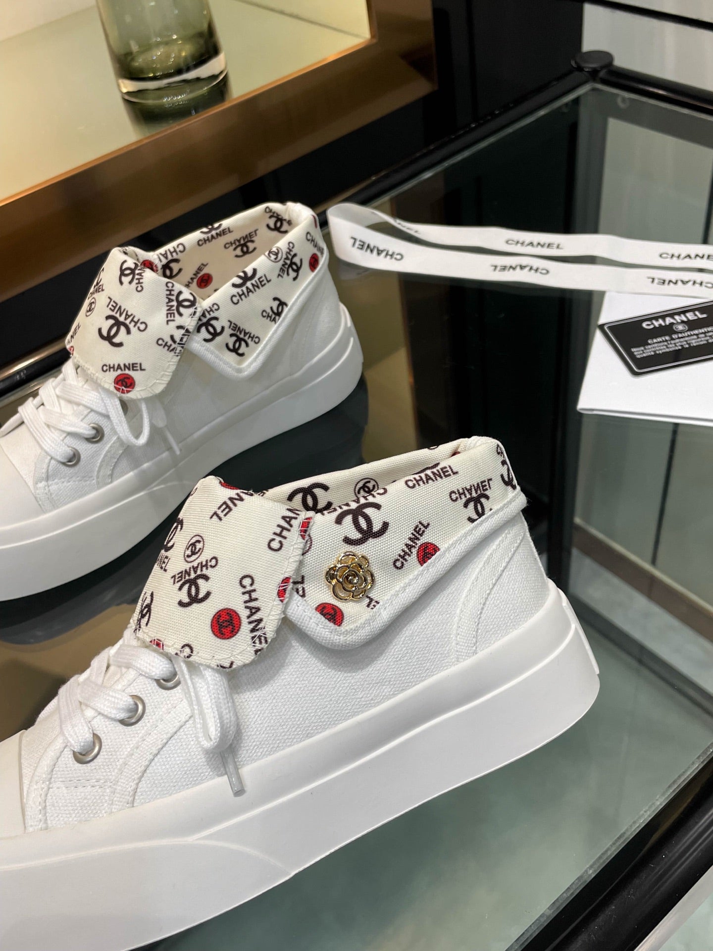 CC 25SS Biscuit Shoes 50mm White Canvas 413825