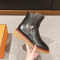 history ankle boot black calfskin