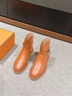 history ankle boot brown calfskin