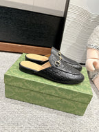 Horsebit Mule Black GG Leather