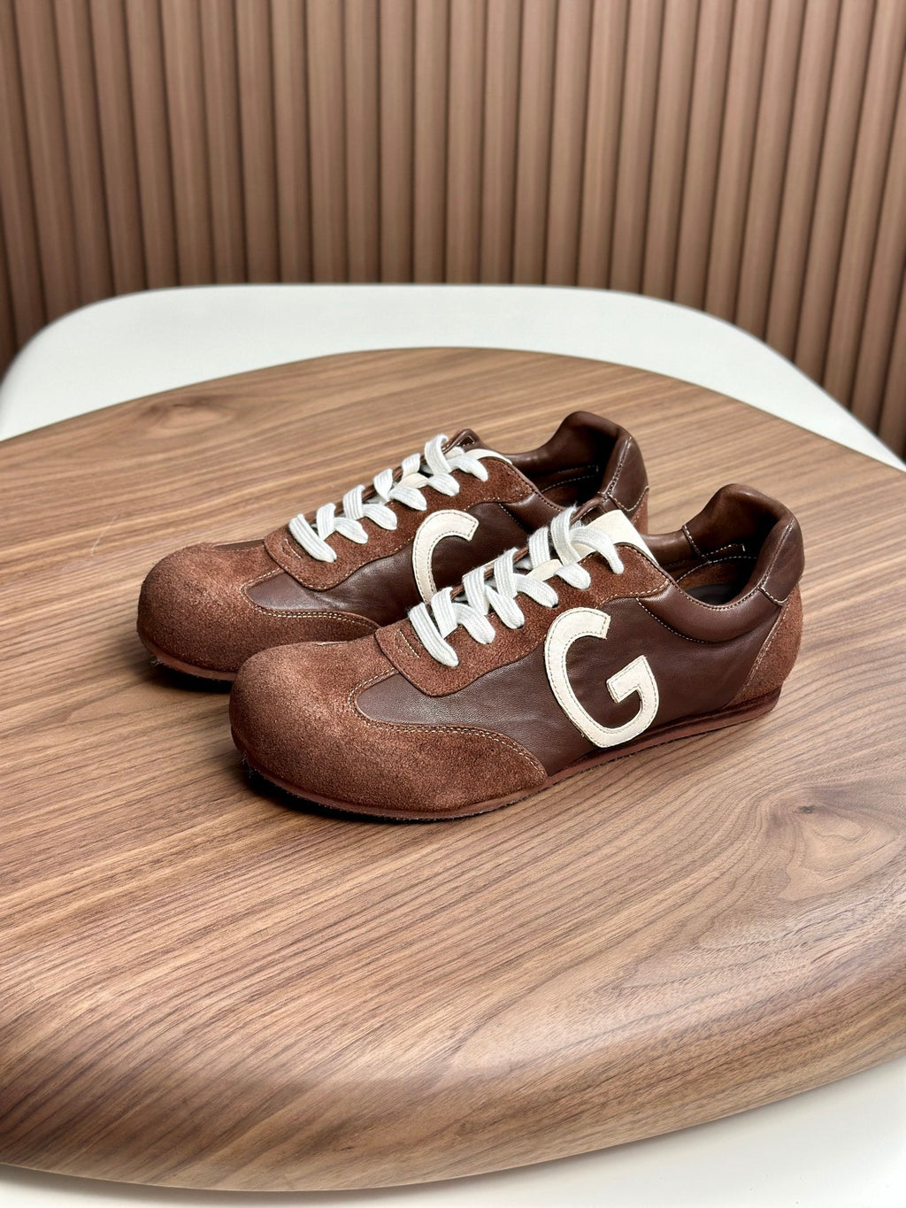 GG Men's 25 Sneaker Brown Suede Cowhide 723954