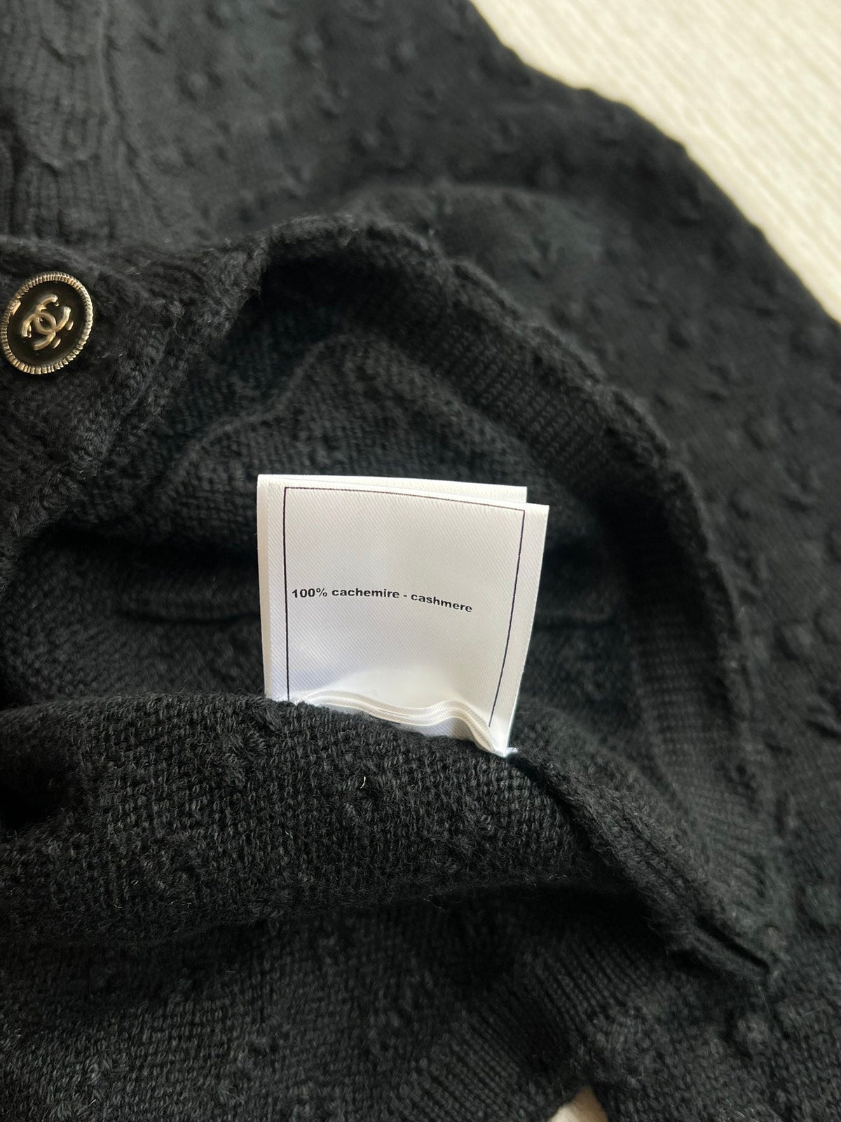 Chanel 25P Cardigan Black Cashmere 220195