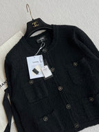 Chanel 25P Cardigan Black Cashmere 220195