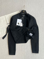 Chanel 25P Cardigan Black Cashmere 220195