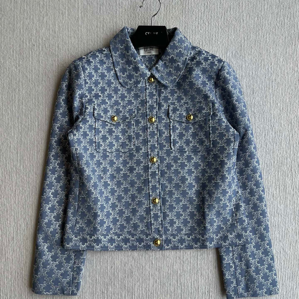 Celine 25 Jacket Blue Triacetate Polyester 275777
