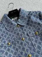 Celine 25 Jacket Blue Triacetate Polyester 275777