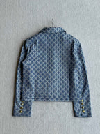 Celine 25 Jacket Blue Triacetate Polyester 275777