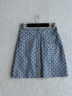 Celine 25 Skirt Blue Triacetate Polyester 275778