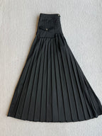 CC 25 Pleated Pants Black Silk