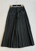 CC 25 Pleated Pants Black Silk