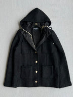 CC 25 Jacket Black Hooded Cotton 300144