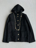 CC 25 Jacket Black Hooded Cotton 300144