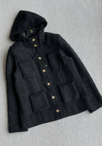 CC 25 Jacket Black Hooded Cotton 300144