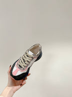GG RHYTON TRAINER CHARCOAL AND WHITE CALFSKIN