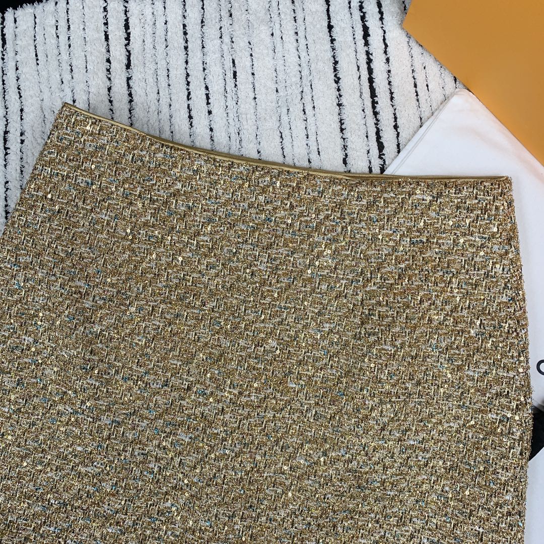 CC Tweed Short Skirt Multicolor Glitter Polyester 247253