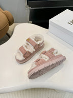 CD Dioract Sandal Light Pink Suede Wool 529375