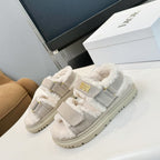 CD Dioract Sandal Light Gray Suede Wool 529376