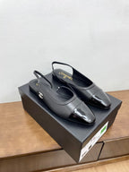 CC Slingback Black Calfskin