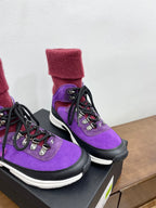 CC Sneaker 30mm Purple Red Suede And Wool