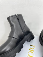 CD D-Quest Ankle Boot 40mm Plain Black Calfskin