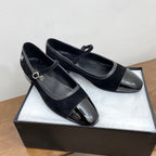 CC Mary Jane Black Suede And Calfskin