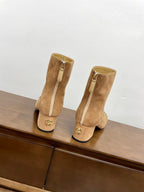 CC Ankle Boots 50mm Bold Beige Suede