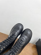 CC High Boots Black Quilted Cowhide