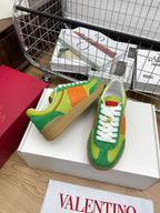 Upvillage Trainer 30mm In Lime Green Mix Emerald Laminated Calfskin With Suede 990147