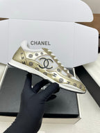 CC 25 Sneaker Gold Sheepskin Mesh 338281