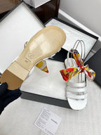 CC 25SS Sandals Three Straps White Calfskin 338324