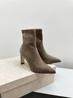 Jimmy Short Boots 85mm Olive Clay Suede 511612