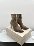 Jimmy Short Boots 85mm Olive Clay Suede 511612