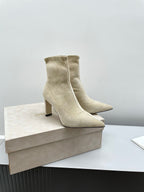 Jimmy Short Boots 85mm Ivory Suede 511613