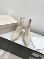 Jimmy Short Boots 85mm Ivory Suede 511613