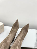 Jimmy Long Boots 85mm Olive Clay Suede 511615