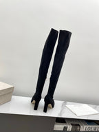 Jimmy Long Boots 85mm Black Suede  511616