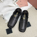 Miu Ruches Black Leather 611334