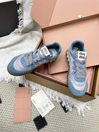 Miu Tyre Sneaker Grey Blue Suede 611342