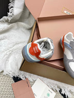 Miu Gymnasium Sneaker Grey Mesh Suede 611346