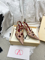 VT Studdy Kidskin Pumps 60mm Light Brown Goatskin 611370