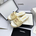 CC 26SS Lemon Yellow White Gold Quilted Lambskin 726539