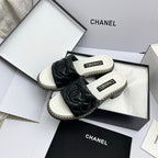 CC 26SS Black White Quilted Lambskin 726546
