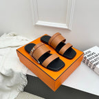 HM 26s Joao Men Sandal Brown Black Calfskin 726899