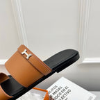 HM 26s Joao Men Sandal Brown Black Calfskin 726899