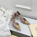 Valentino D'Orsay Slingback 6cm Taupe Cowhide 726948
