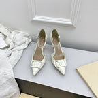 Valentino D'Orsay Slingback 6cm Ivory Patent Leather 726951