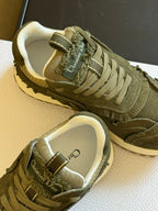 Cest CD Sneaker Dark Green Suede Calfskin and Mesh