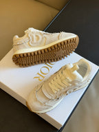 Cest CD Sneaker Ecru Suede Calfskin and Mesh