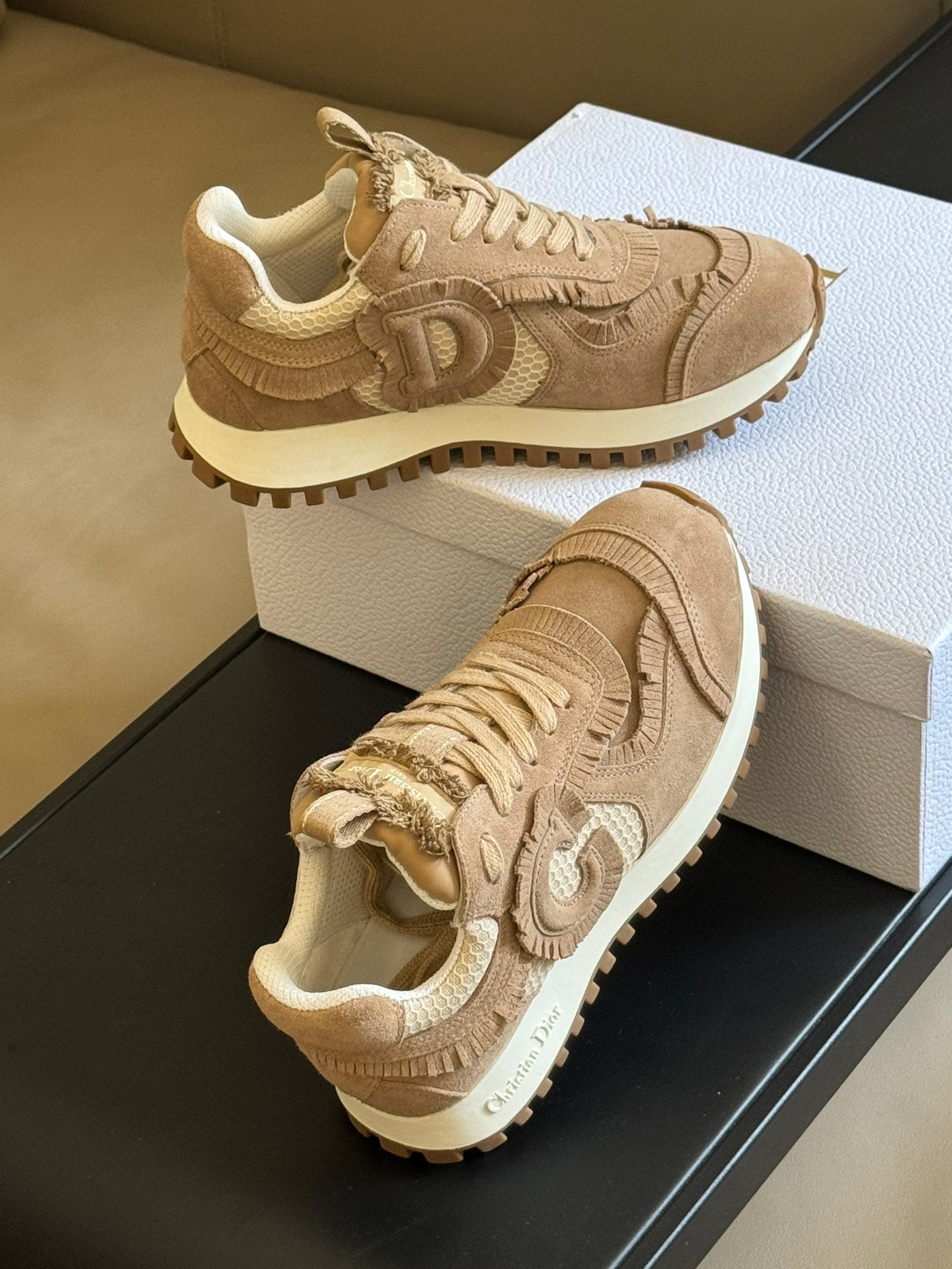 Cest CD Sneaker Brown Suede Calfskin and Mesh